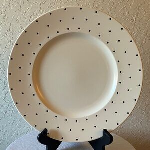 kate spade: Black Polka Dot Dinner Plate- Replacment- 11”